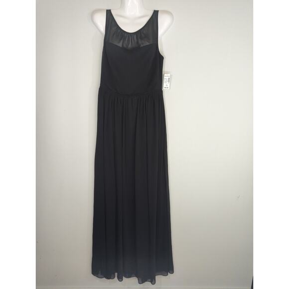 Dressbarn RSVP Black Cocktail Gown - Size 10 - Chiffon Halter Long Formal NWT - Picture 1 of 11